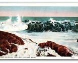 Crashing Waves Surf and Rocks Casco Bay Maine ME WB Postcard R29 - $1.93