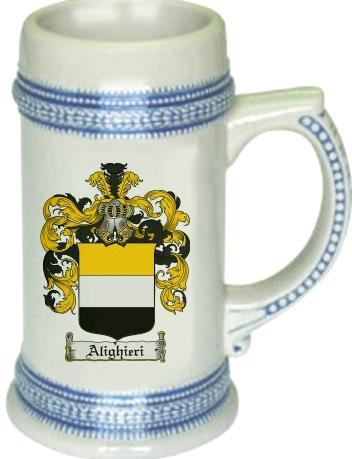 Alighieri Coat of Arms Stein / Family Crest Tankard Mug