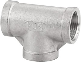 1/2 NPT Female Thread Class 150 Stainless Steel 304 Pipe Fitting Tee - £10.01 GBP