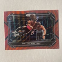 Bret &quot;Hit Man&quot; Hart 2023 Panini Prizm WWE Ruby Red Wave Prizm #58 Legends - £3.74 GBP