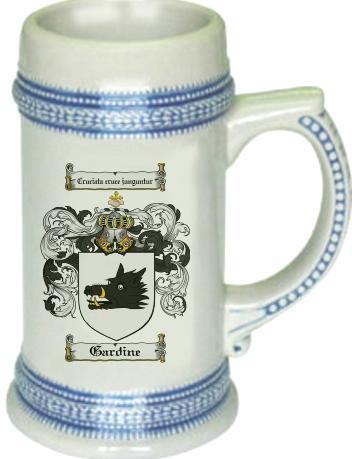 Gardine Coat of Arms Stein / Family Crest Tankard Mug