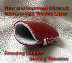Double layer Ultrasoft HEAVYWEIGHT Amazing Handmade Leather Thimble (1 t... - £18.85 GBP