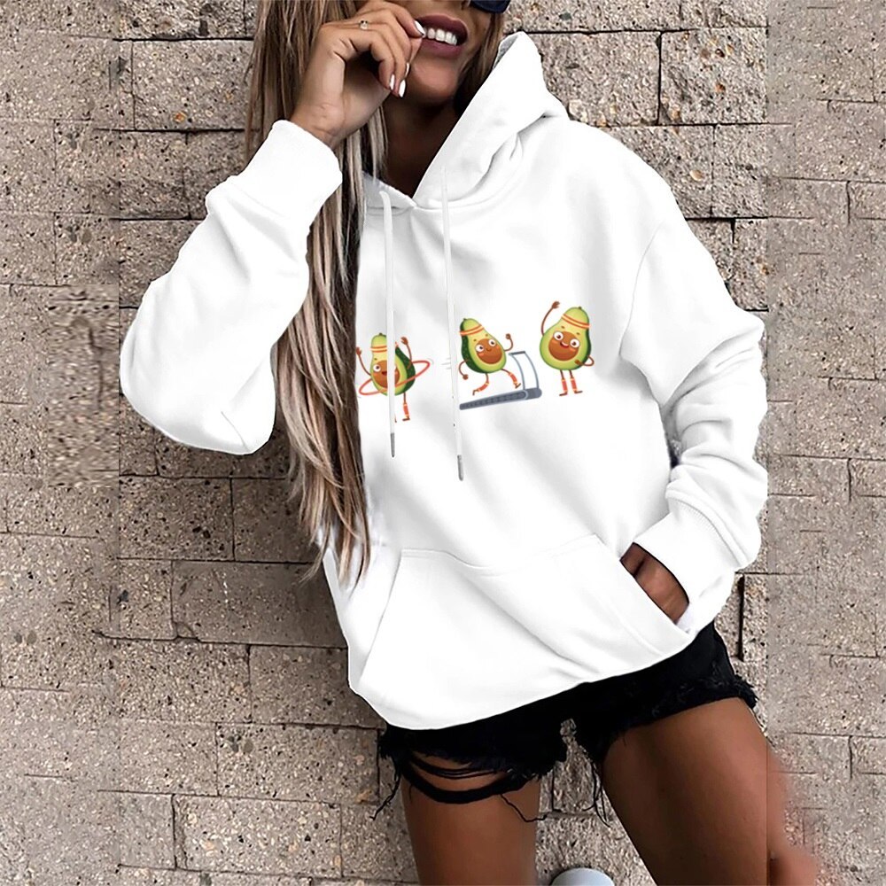 Primary image for Women's Hoodie Fashion Clothing Printed Top Long Sleeve Top Loose Pocket Sweatsh