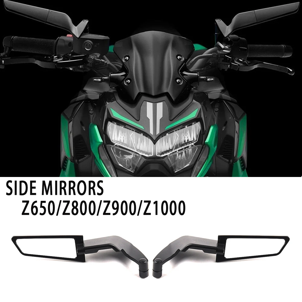 For Kawasaki Z900 Z650 2021 2022 2023 Motorcycle Mirrors Stealth Winglet... - £48.60 GBP