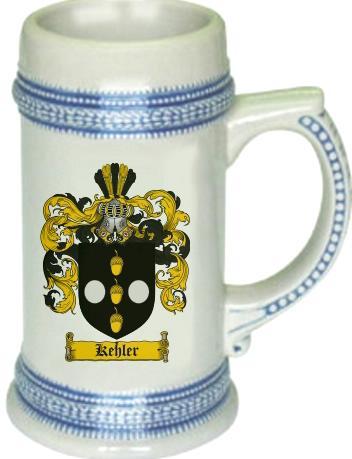 Kehler Coat of Arms Stein / Family Crest Tankard Mug