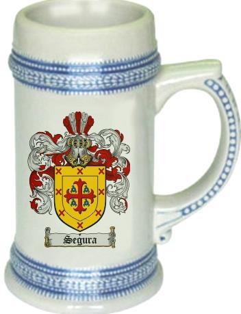 Segura Coat of Arms Stein / Family Crest Tankard Mug