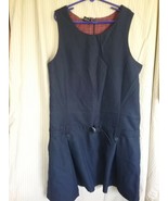 George Girl's Dark Navy School Uniform Belted and Pleated Sleeveless Dress Sz 14 - $4.00