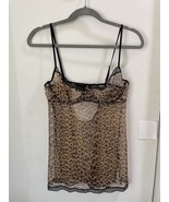Victorias Secret Leopard Mesh Underwire Cups Camisole Size Large Sheer - £14.51 GBP