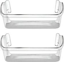  2pc Frigidaire Kenmore Door Bin Refrigerator Clear Shelf Bucket 2403230... - $40.50