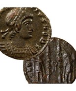 Constantius II Extremely Rare WREATH between Military Standards Soldiers... - $392.90 CAD