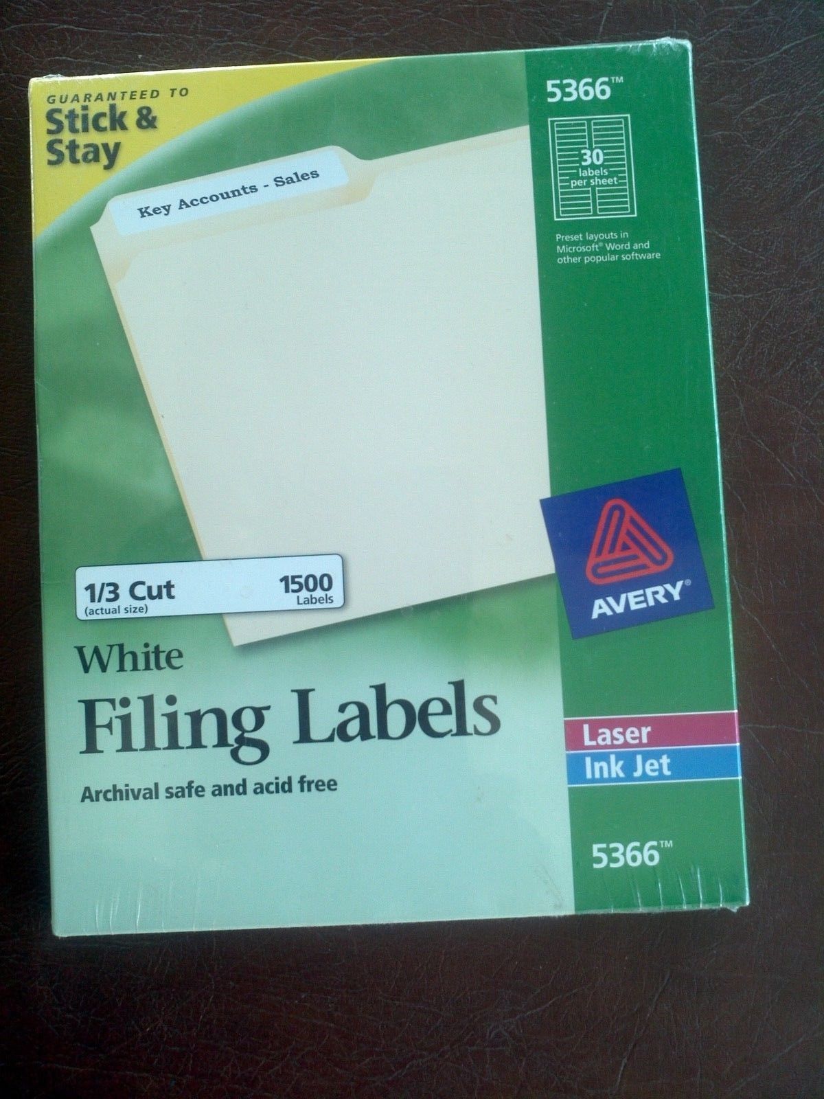 Avery Permanent Filing Labels - 5366 - £19.34 GBP