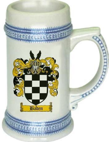 Baden Coat of Arms Stein / Family Crest Tankard Mug