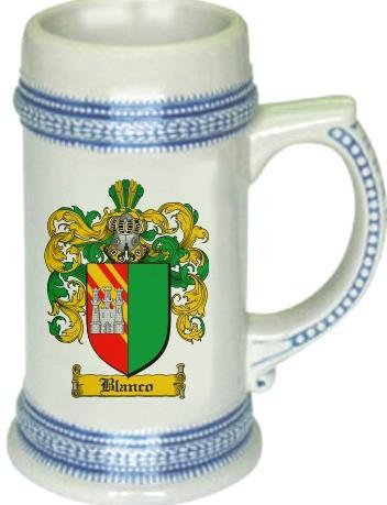 Blanco Coat of Arms Stein / Family Crest Tankard Mug