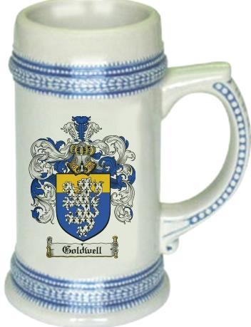 Goldwell Coat of Arms Stein / Family Crest Tankard Mug