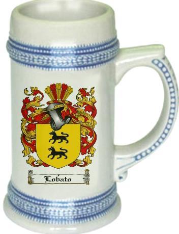 Lobato Coat of Arms Stein / Family Crest Tankard Mug - $21.99