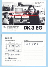 1988 Real Photo Postcard Bad Lippspringe Herman Schneider Radio Oper QSL DK3EG - £20.53 GBP