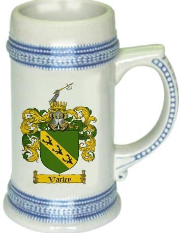 Varley Coat of Arms Stein / Family Crest Tankard Mug