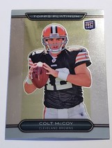 2010 Colt Mccoy Topps Platinum Nfl Football Rookie Card 133 Rc Cleveland Browns - £3.92 GBP