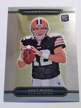 2010 Colt Mccoy Topps Platinum Nfl Football Rookie Card 133 Rc Cleveland Browns - £3.74 GBP