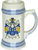 Brzezewski Coat of Arms Stein / Family Crest Tankard Mug - $21.99