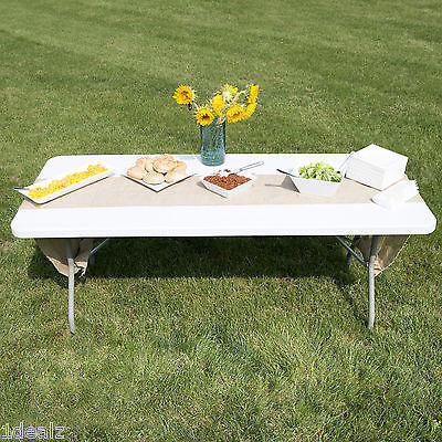 Landcaster 30"x 72" Granite White Plastic Folding Table Banquet Table - $174.25
