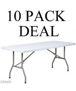 10 pack 30&quot;x 72&quot; Granite White Plastic Folding Table Banquet Table $Rebate - $15,059.49 MXN