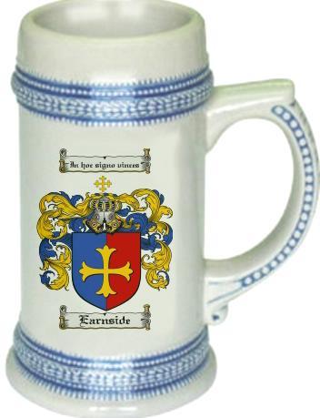 Earnside Coat of Arms Stein / Family Crest Tankard Mug