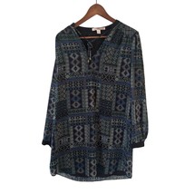 Forever 21 Tunic Dress Aztec Southwest Blue Green Size Med Western Outdo... - $520.61 MXN