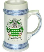 Barcelona Coat of Arms Stein / Family Crest Tankard Mug - $21.99