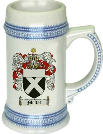 Moffat Coat of Arms Stein / Family Crest Tankard Mug