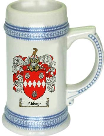 Abbaye Coat of Arms Stein / Family Crest Tankard Mug