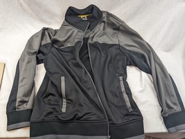 North Face Track Jacket Men XL Gray Black Fleece Full Zip Running Colorb... - $24.70