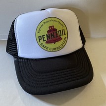 Vintage Pennzoil Oil Hat NASCAR Trucker Hat snapback Black Mesh Cap - £14.00 GBP