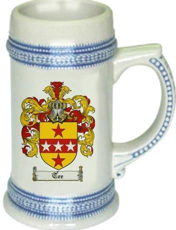 Tee Coat of Arms Stein / Family Crest Tankard Mug