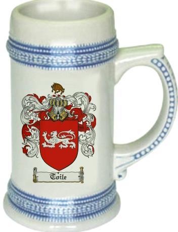 Toile Coat of Arms Stein / Family Crest Tankard Mug