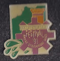 1991  Kentucky Derby &#39;91 Festival Great Steamboat Race Pin, New - £5.44 GBP