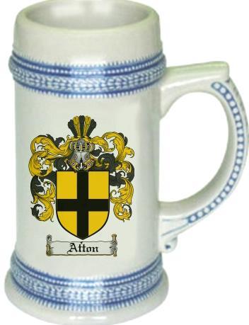 Atton Coat of Arms Stein / Family Crest Tankard Mug