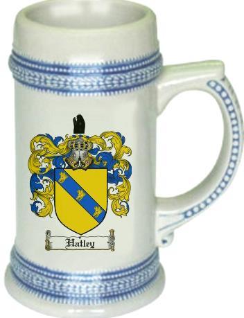 Hatley Coat of Arms Stein / Family Crest Tankard Mug