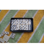 ANTIQUE SOVIET USSR RUSSIAN MINI TRAVEL DOMINO GAME BAKELITE SET ABOUT 1960 - $30.70