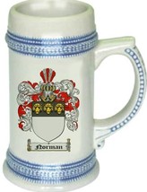 Norman Coat of Arms Stein / Family Crest Tankard Mug - $21.99