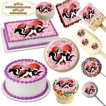 Pepe Le Pew &amp; Penelope Love Is in the Air Edible Toppers - £9.39 GBP