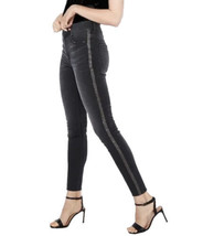Express Ankle Legging Mid Rise Jeans Gray Black Skinny Women’s 2S Beaded... - $15.83