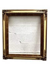 Vintage Beige Gold Guilted Wood Frame for Canvas Painting  32 in x 27 in - £61.98 GBP