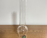 Clear Glass Low Bulge Chimney For Oil Lamp 10.25”High 2” Base Fitter &amp; 1... - £10.95 GBP
