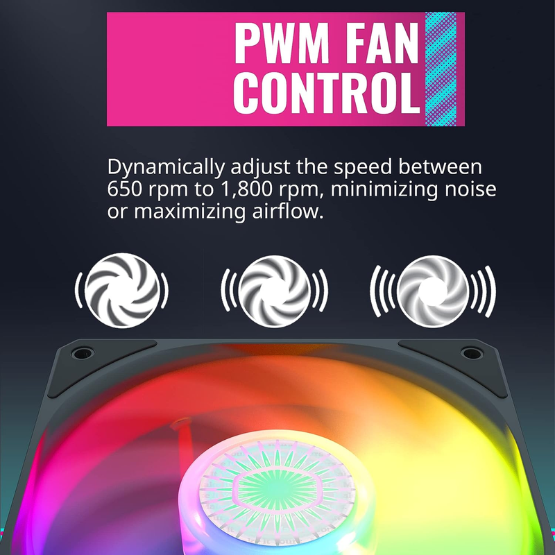Sickleflow 120 V2 ARGB 3In1 Square Frame Fan, ARGB 3-Pin Customiz Item image 5