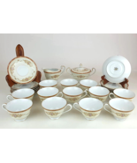 Noritake Nippon Toki Kaisha #1802 Set of 12 Cups &amp; Saucers w/Cream &amp; Sug... - $2,826.72 MXN