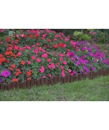 NoDig Landscape Edging w/ Spikes Adirondack Wood-Look Fence Garden Borde... - €92,53 EUR