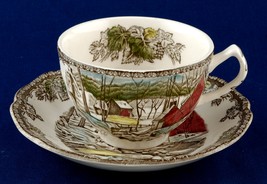 Johnson Bros The Friendly Village Cup &amp; Saucer The Ice House Made in England - £7.99 GBP