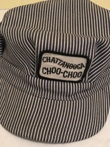 Vintage Chattanooga Choo Choo Train Conductor Hat Fitted Patch Cap Striped ba1 - £9.33 GBP