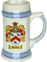 Brenton Coat of Arms Stein / Family Crest Tankard Mug - £17.30 GBP